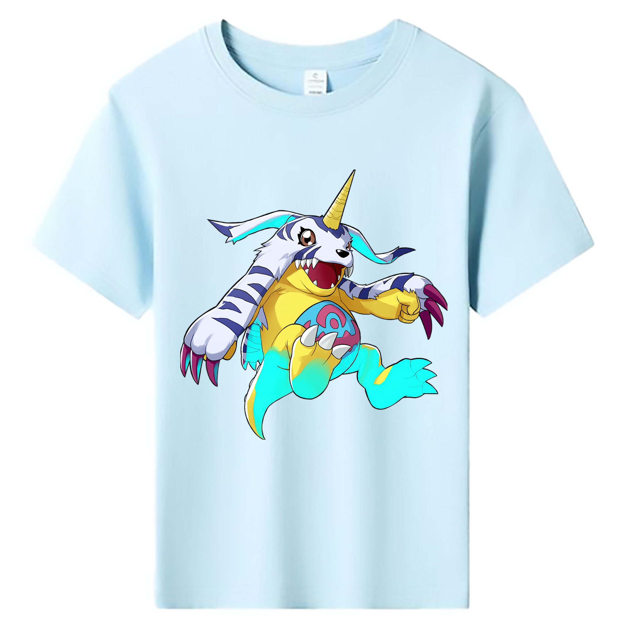 （画像用） Digimon デジタルモンスター/デジモン 綿100％キッズTシャツ（フロントプリント）
